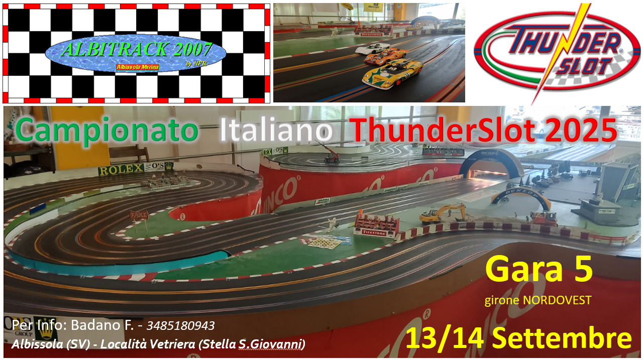 QUINTA PROVA Campionato Italiano Thunderslot